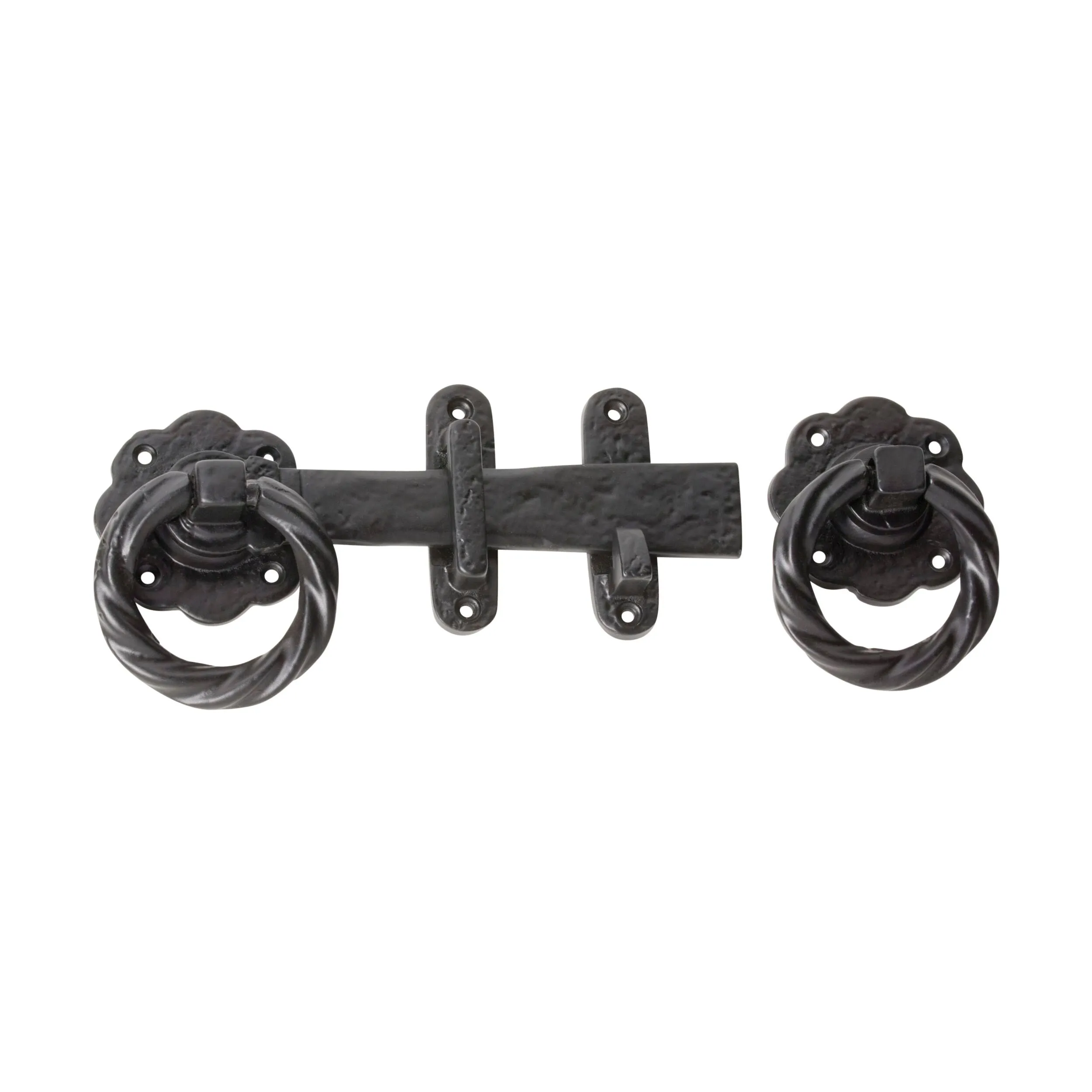 1868 Gate Latch Set Iron Matte Black H80xL200xD70mm BP60mm