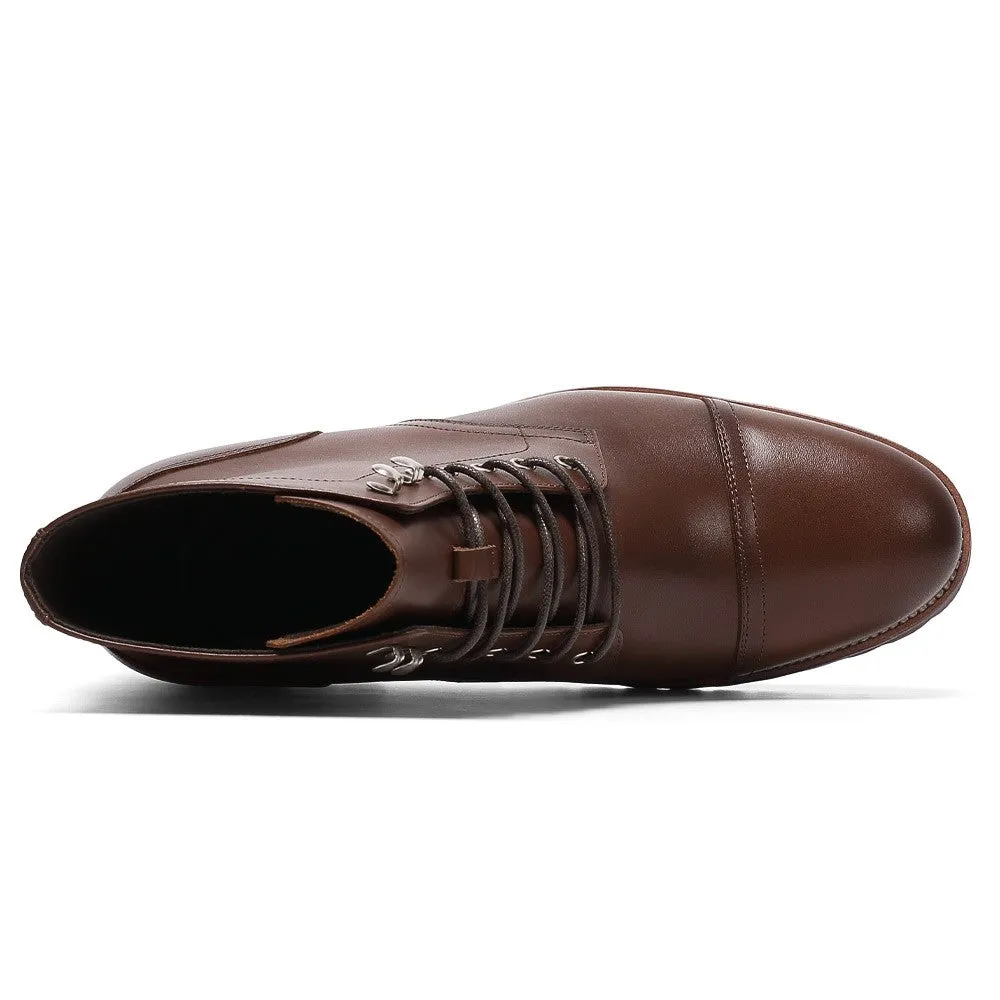 7CM / 2.76 Inches CMR CHAMARIPA  Customized Brown Men's Elevator Boots - Handcrafted Luxury, 7CM / 2.76 Inches Taller