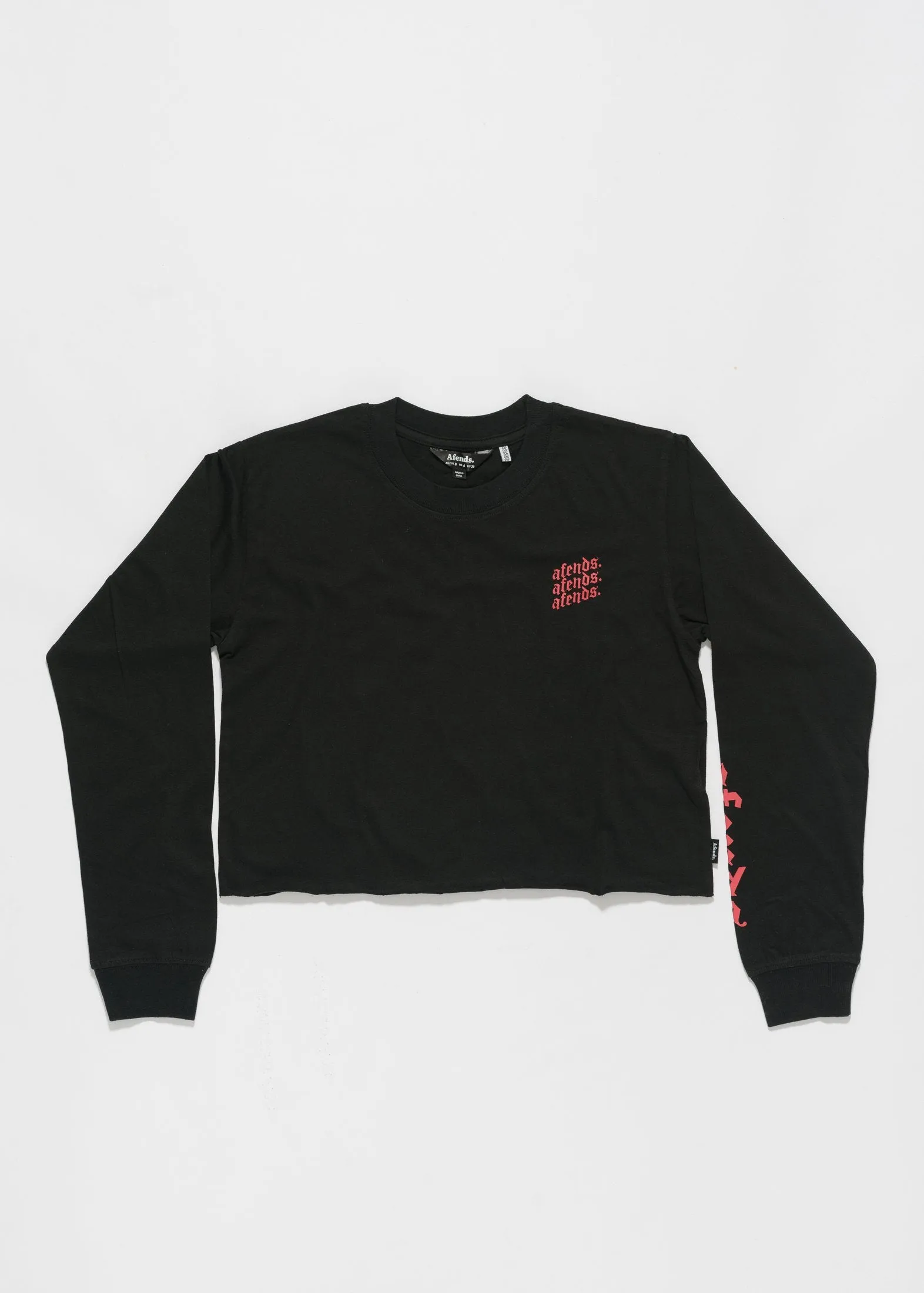 Afends Womens Pentagram - Long Sleeve Crop Tee