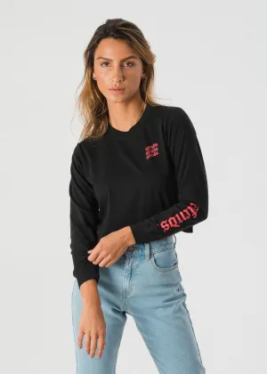 Afends Womens Pentagram - Long Sleeve Crop Tee