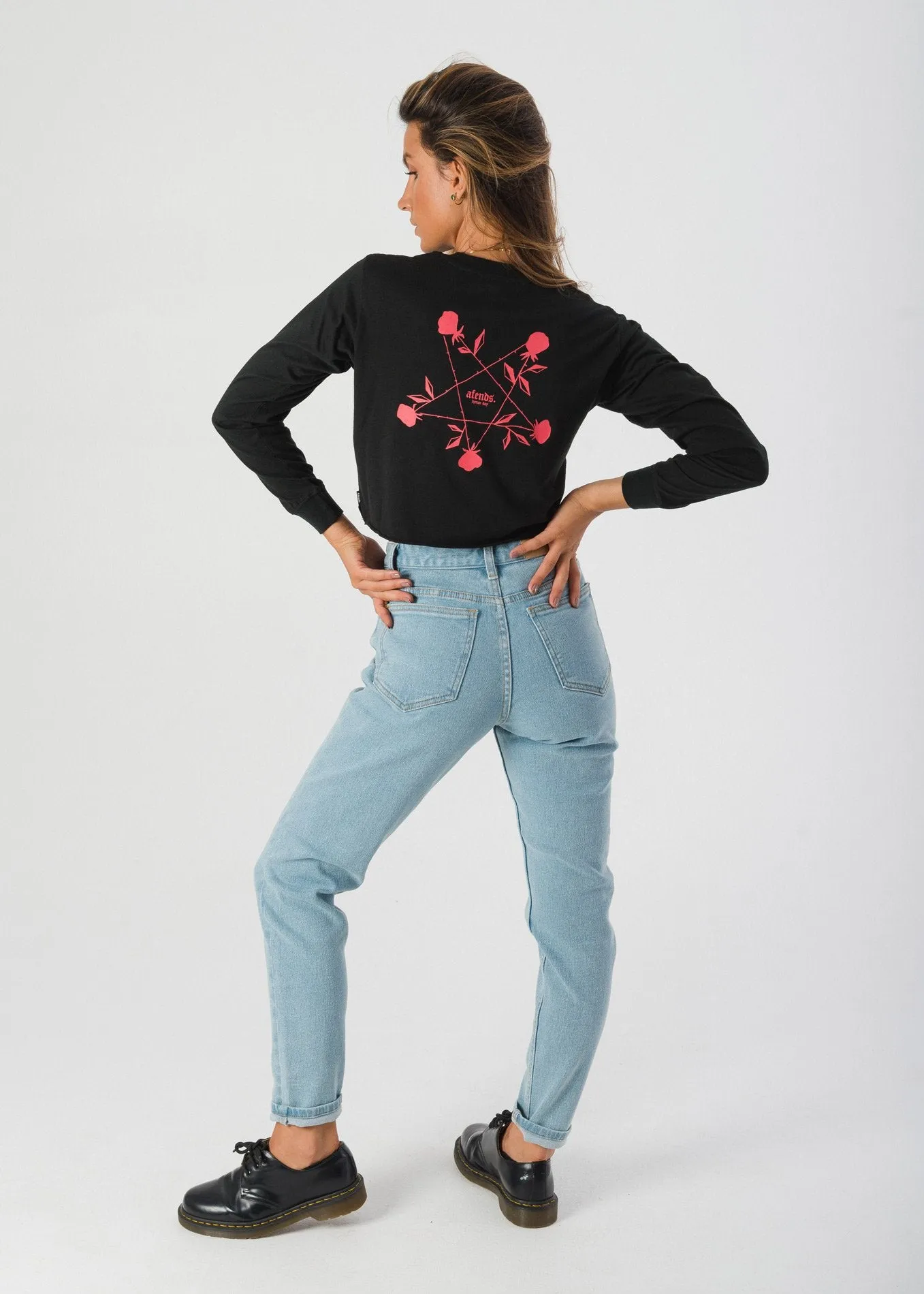 Afends Womens Pentagram - Long Sleeve Crop Tee
