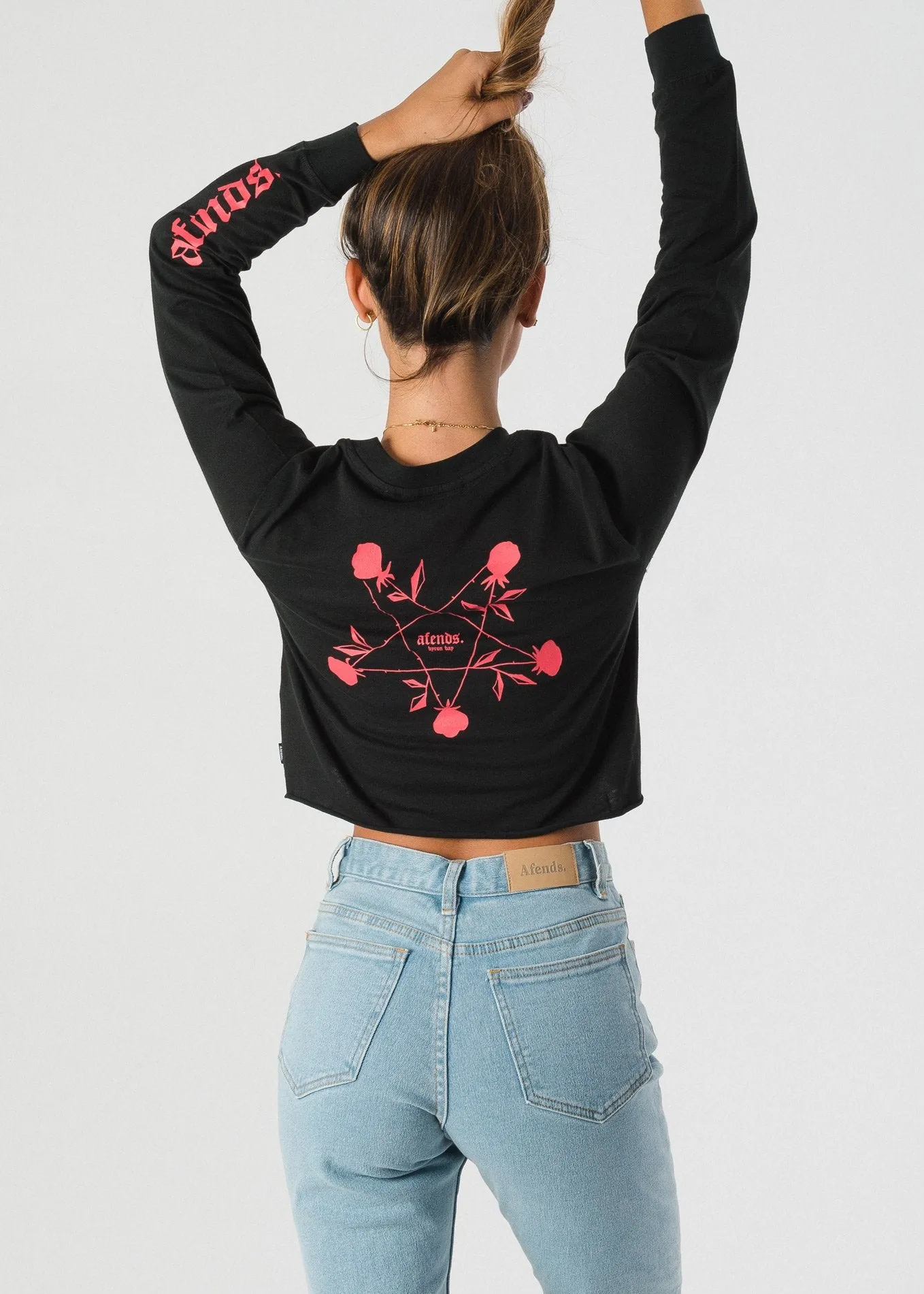 Afends Womens Pentagram - Long Sleeve Crop Tee