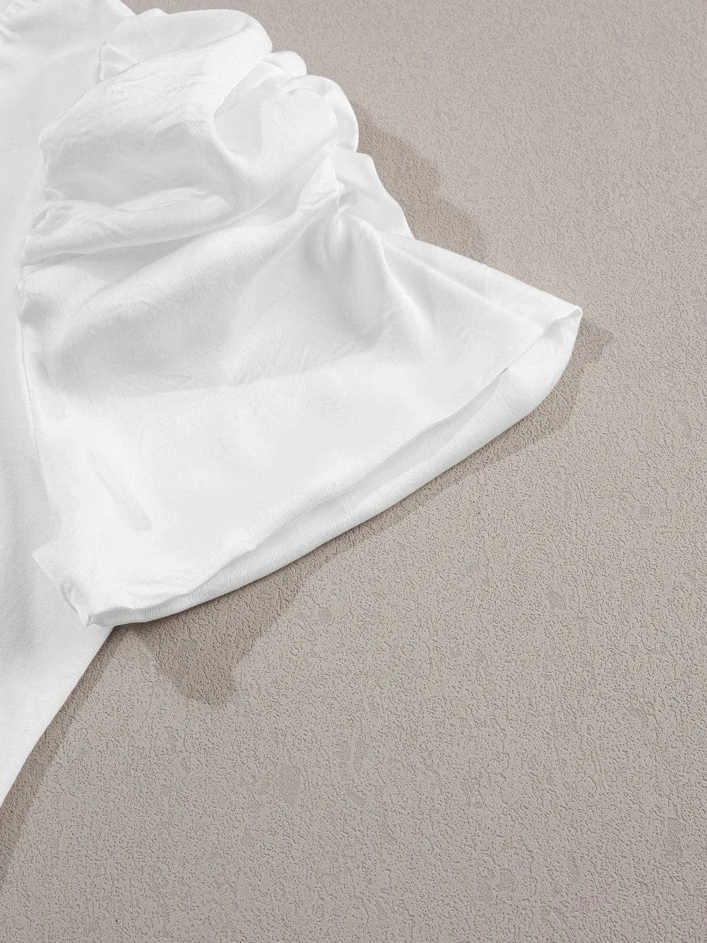 All-White Puff Sleeve T-Shirt