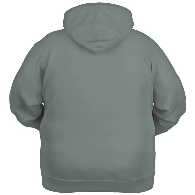 Ash Gray Hoodie | Unisex | with PLUS sizes | Medium Dark Pale Green Gray | C10M0Y10K60