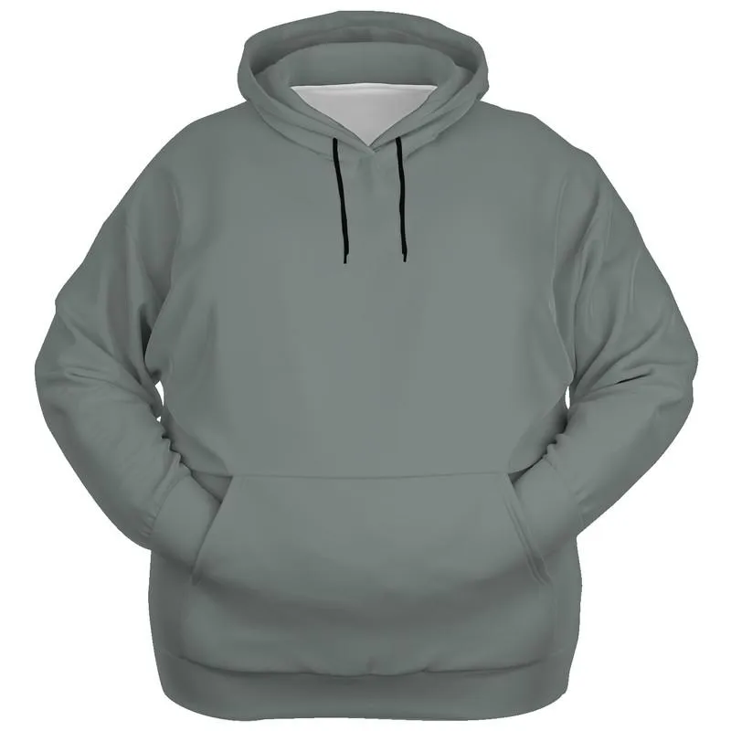 Ash Gray Hoodie | Unisex | with PLUS sizes | Medium Dark Pale Green Gray | C10M0Y10K60
