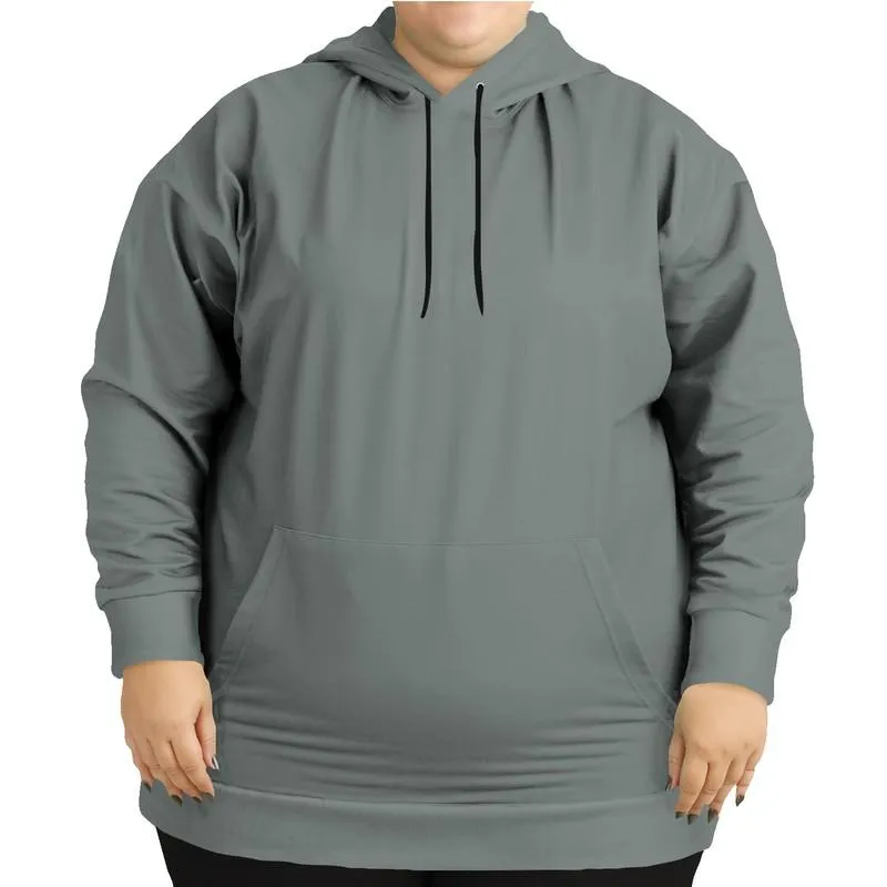 Ash Gray Hoodie | Unisex | with PLUS sizes | Medium Dark Pale Green Gray | C10M0Y10K60