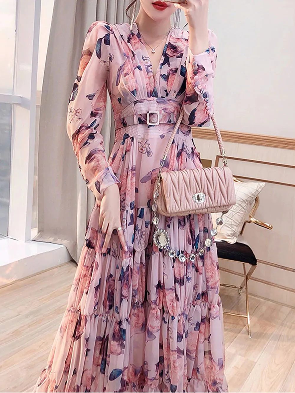 BAT-HEN Floral Maxi Dress