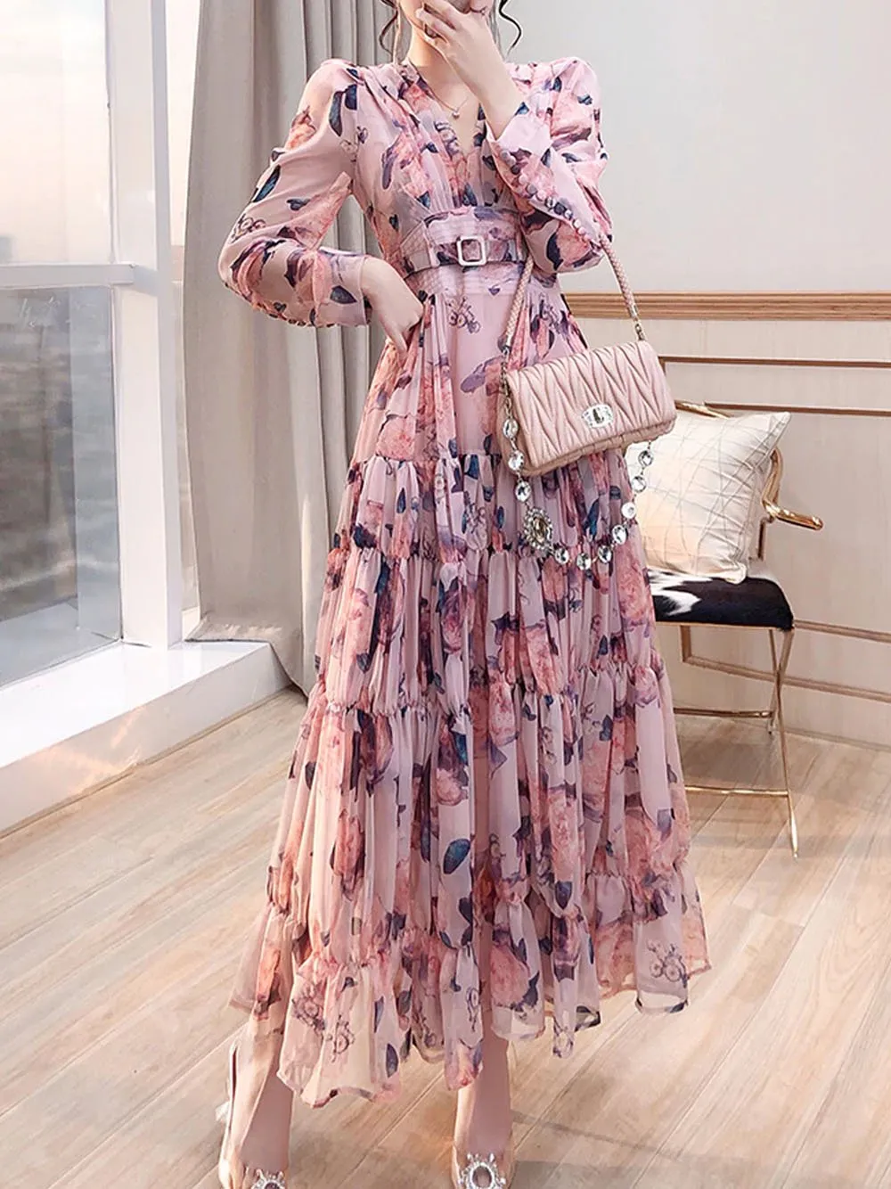 BAT-HEN Floral Maxi Dress