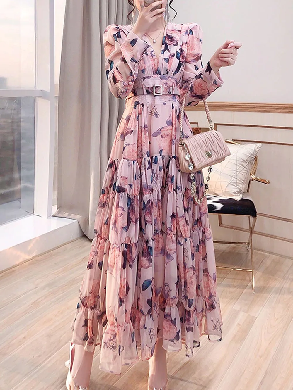 BAT-HEN Floral Maxi Dress