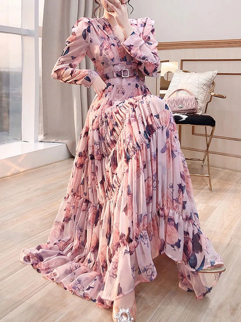 BAT-HEN Floral Maxi Dress