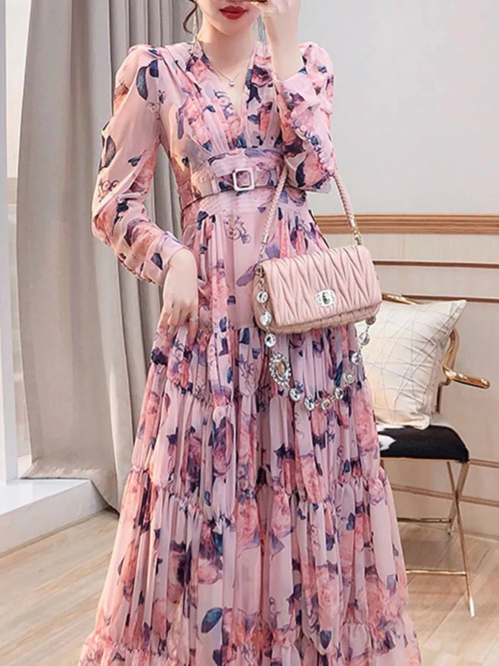BAT-HEN Floral Maxi Dress