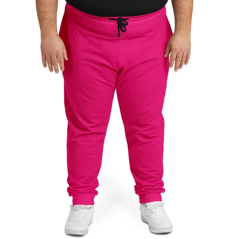Bright Cool Pink Joggers | Unisex | with PLUS sizes | Bright Pure Cool Pink | C0M100Y25K0