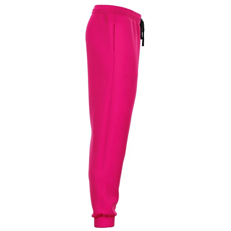 Bright Cool Pink Joggers | Unisex | with PLUS sizes | Bright Pure Cool Pink | C0M100Y25K0