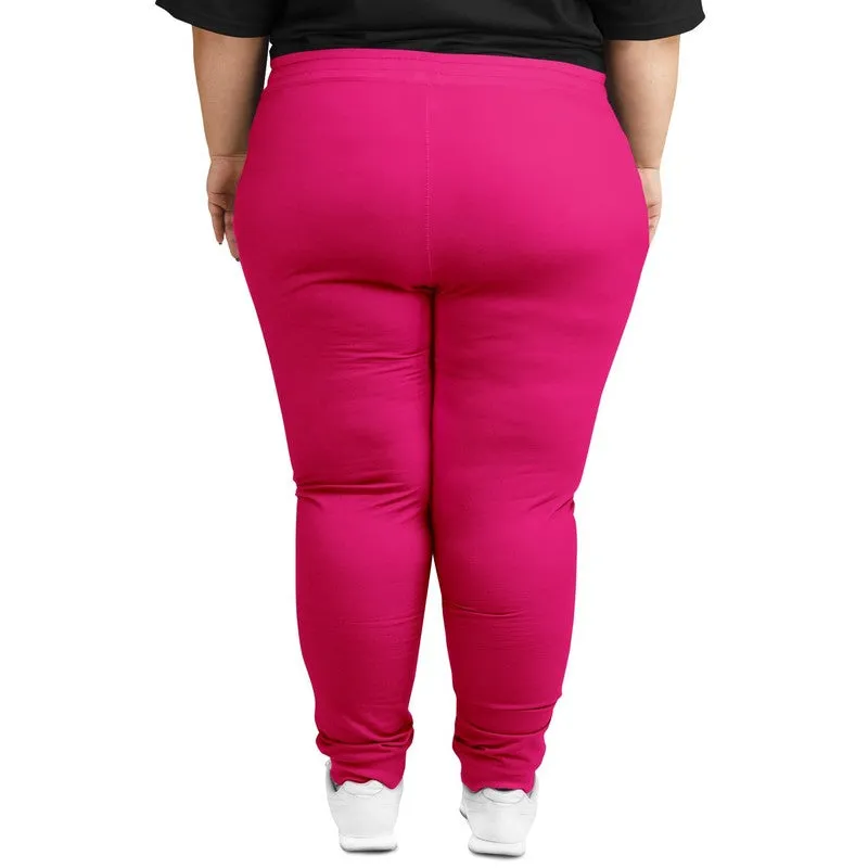 Bright Cool Pink Joggers | Unisex | with PLUS sizes | Bright Pure Cool Pink | C0M100Y25K0