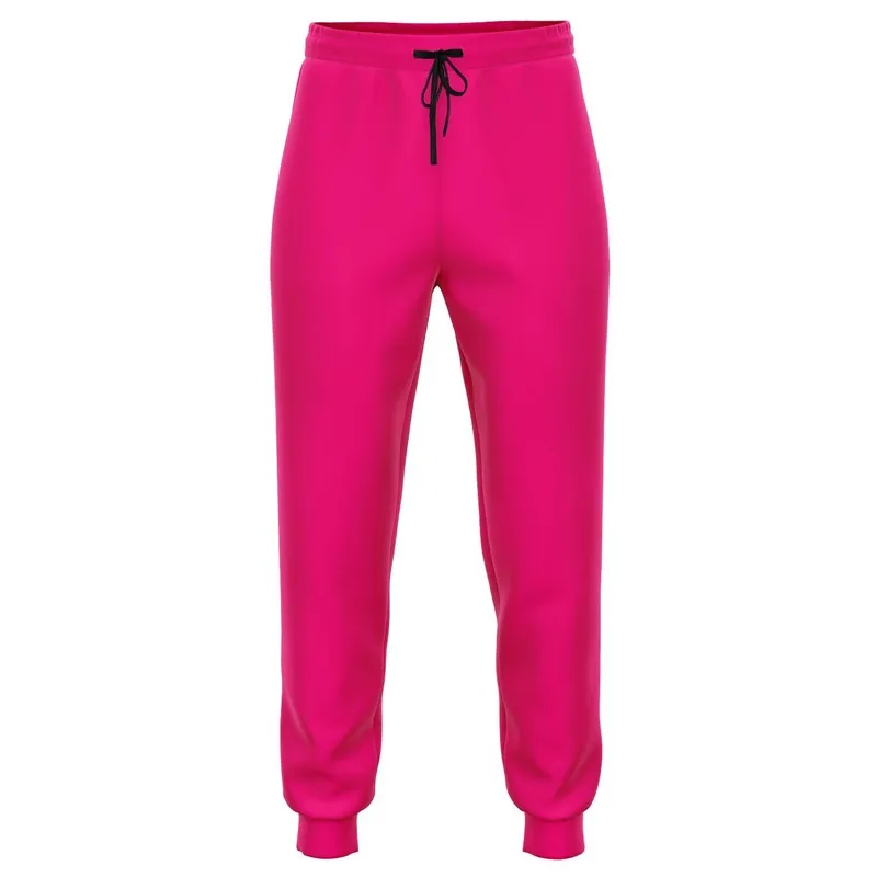 Bright Cool Pink Joggers | Unisex | with PLUS sizes | Bright Pure Cool Pink | C0M100Y25K0