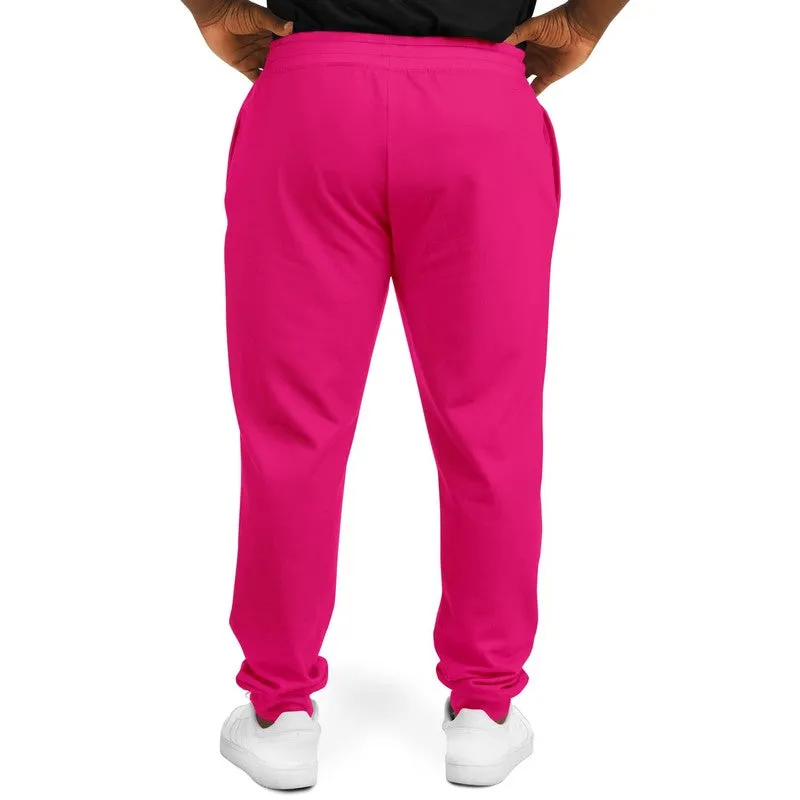 Bright Cool Pink Joggers | Unisex | with PLUS sizes | Bright Pure Cool Pink | C0M100Y25K0