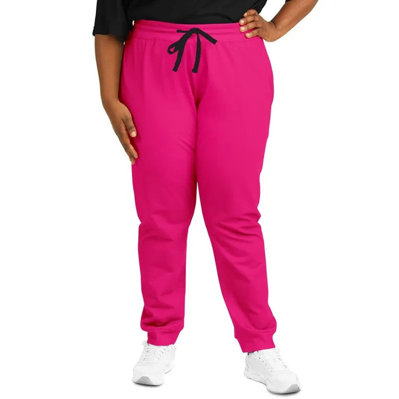Bright Cool Pink Joggers | Unisex | with PLUS sizes | Bright Pure Cool Pink | C0M100Y25K0