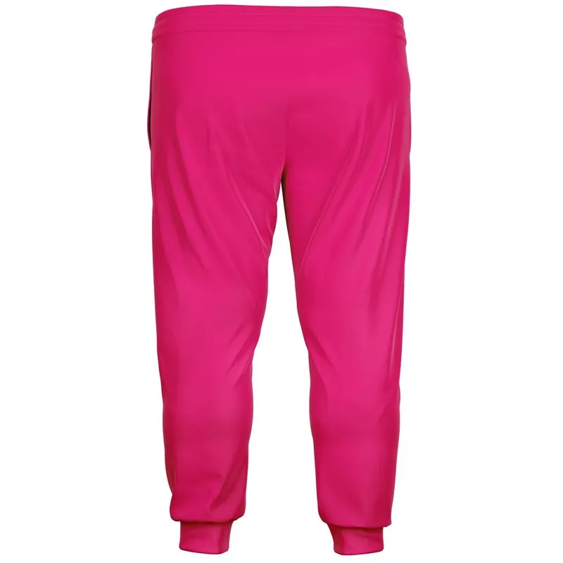 Bright Cool Pink Joggers | Unisex | with PLUS sizes | Bright Pure Cool Pink | C0M100Y25K0
