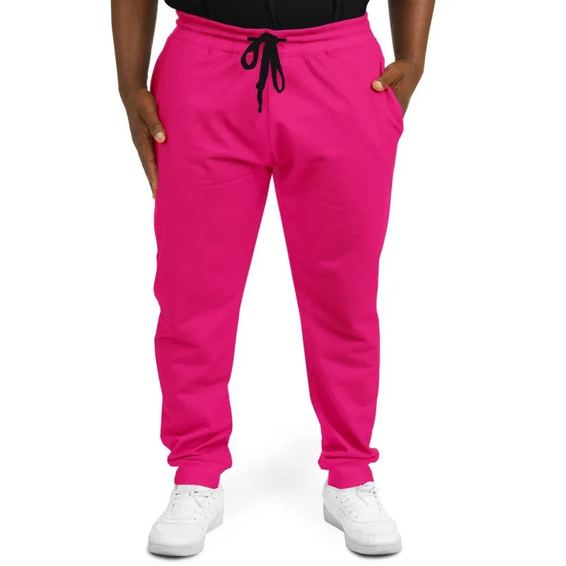 Bright Cool Pink Joggers | Unisex | with PLUS sizes | Bright Pure Cool Pink | C0M100Y25K0