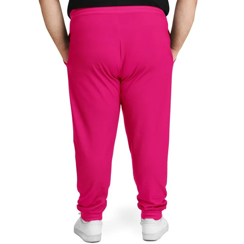 Bright Cool Pink Joggers | Unisex | with PLUS sizes | Bright Pure Cool Pink | C0M100Y25K0