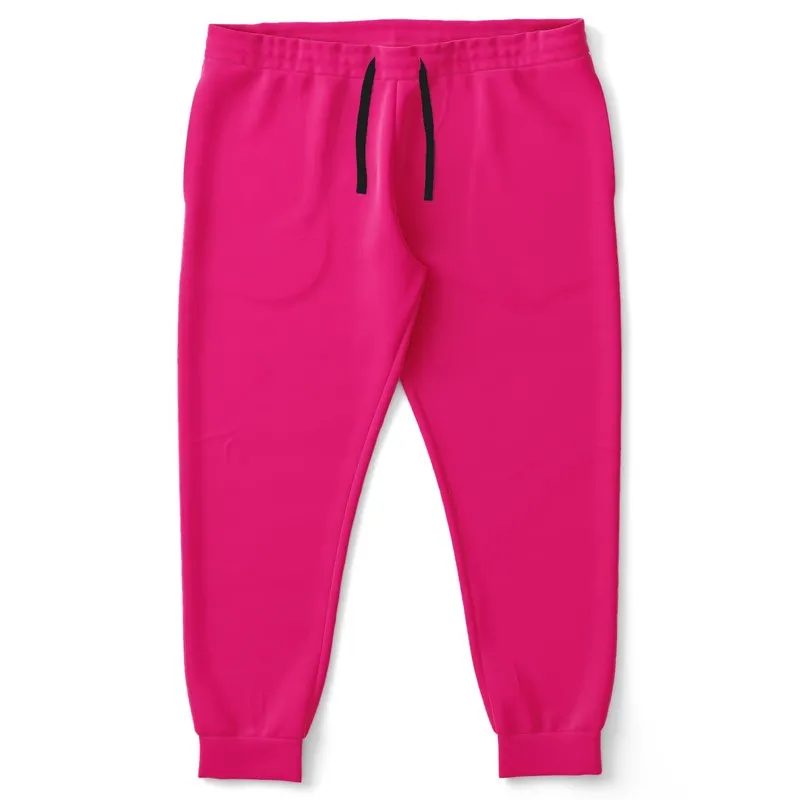 Bright Cool Pink Joggers | Unisex | with PLUS sizes | Bright Pure Cool Pink | C0M100Y25K0