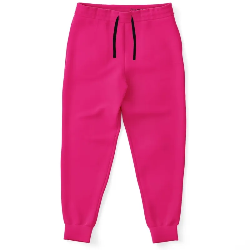 Bright Cool Pink Joggers | Unisex | with PLUS sizes | Bright Pure Cool Pink | C0M100Y25K0