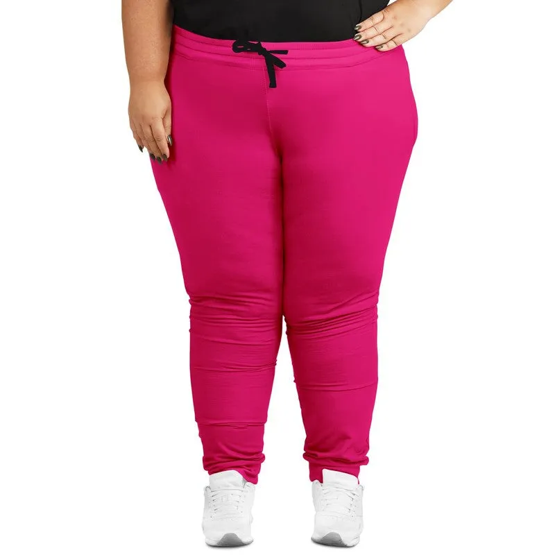 Bright Cool Pink Joggers | Unisex | with PLUS sizes | Bright Pure Cool Pink | C0M100Y25K0