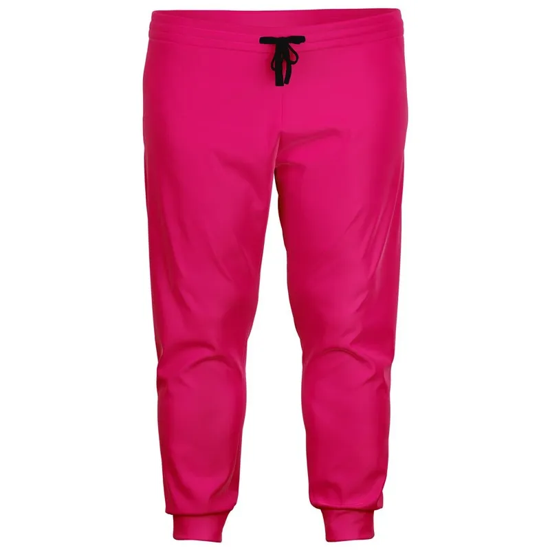 Bright Cool Pink Joggers | Unisex | with PLUS sizes | Bright Pure Cool Pink | C0M100Y25K0