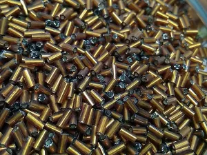 Brown Silverline Pipe / Bugle Glass Seed Beads (Wholesale)