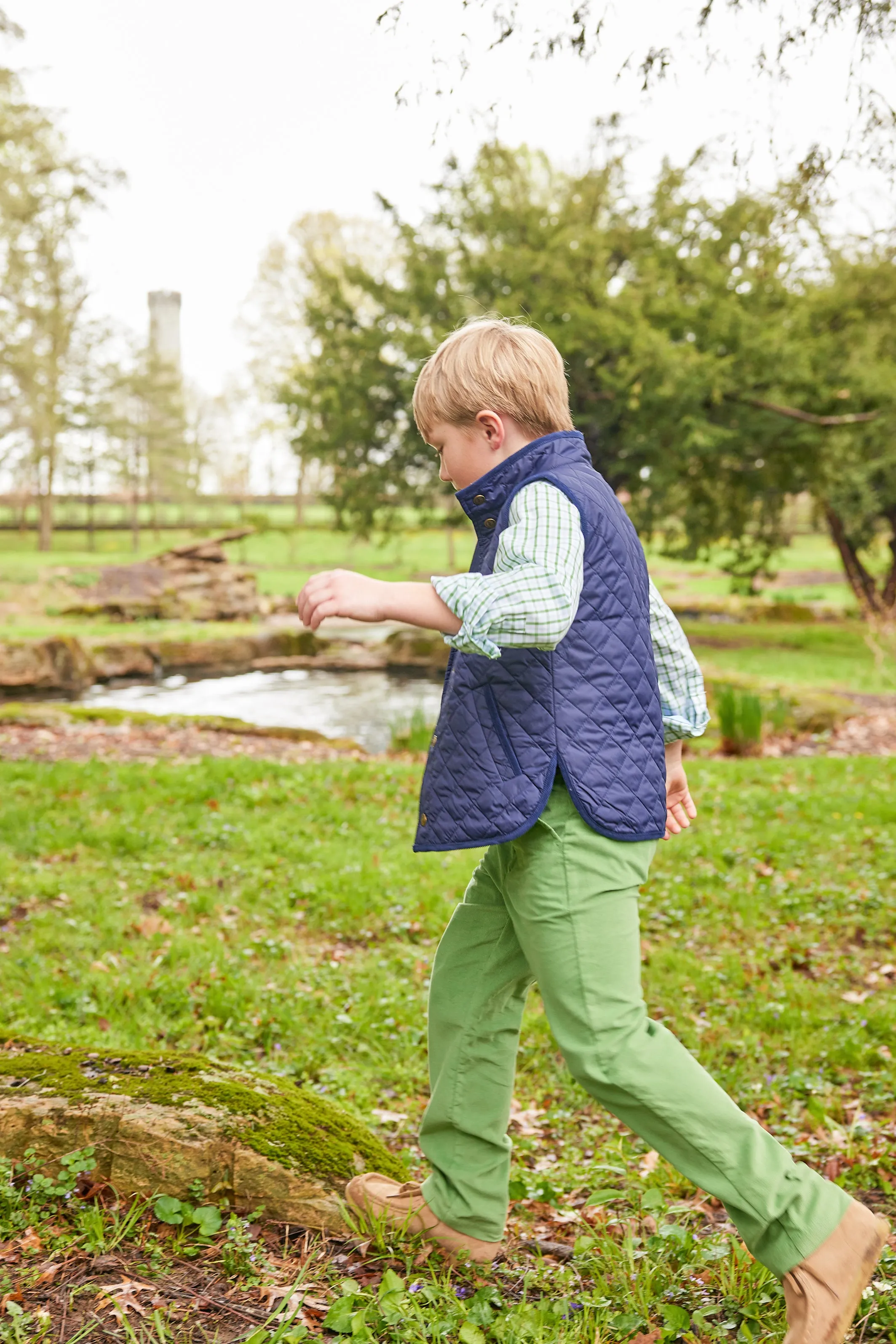 Classic Quilted Vest - Navy