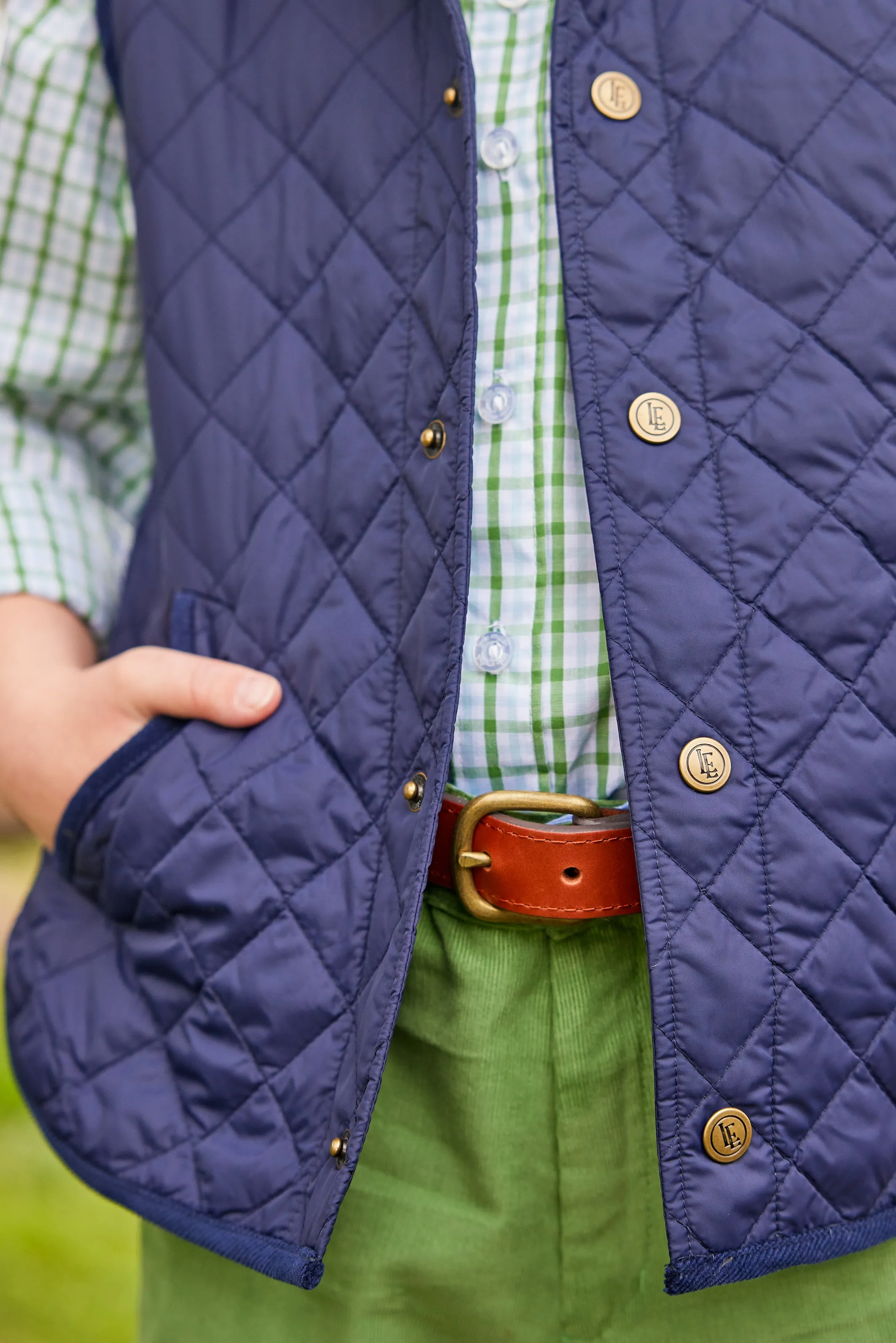 Classic Quilted Vest - Navy