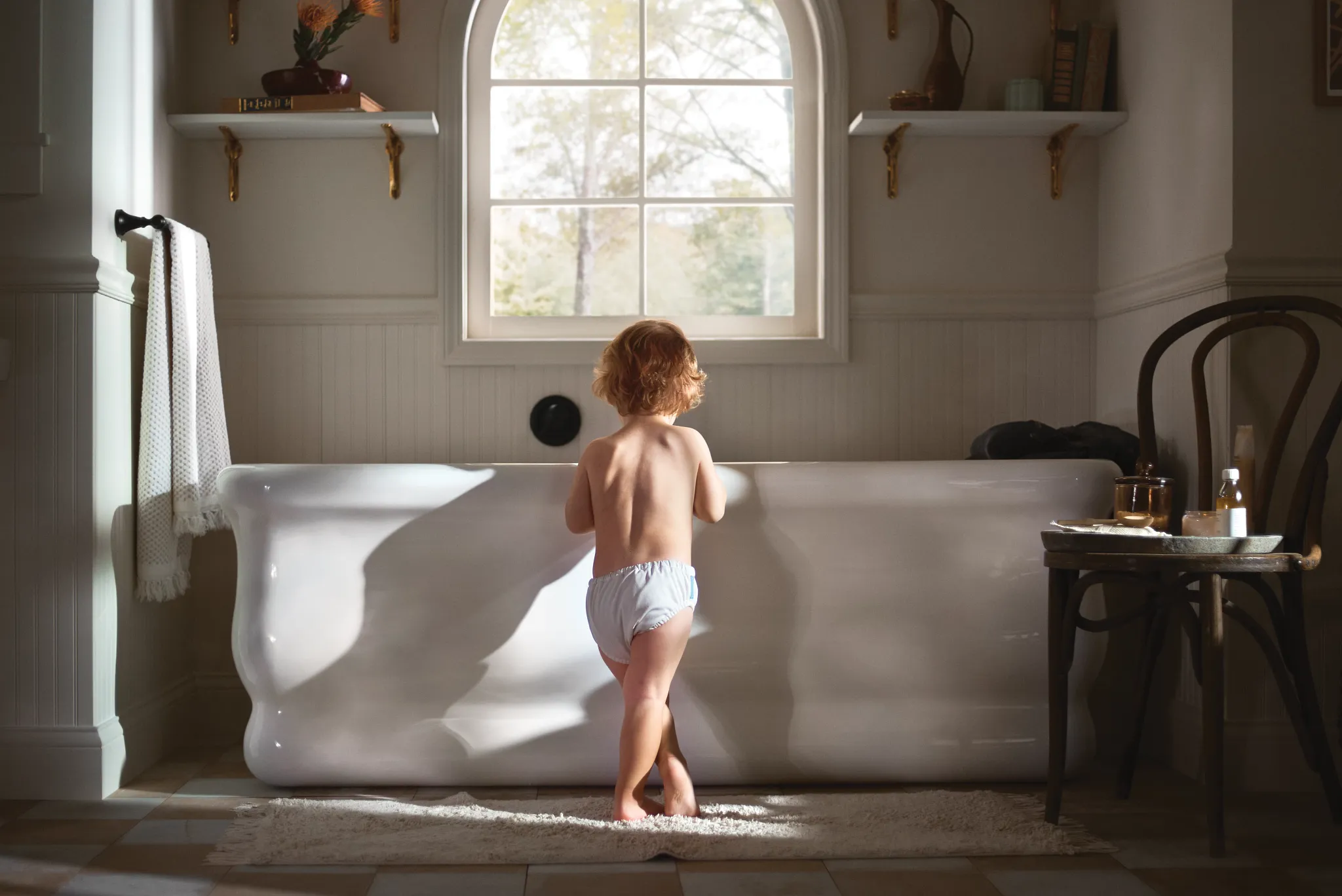 Colinet Chrome one-handle non diverter wallmount tub filler