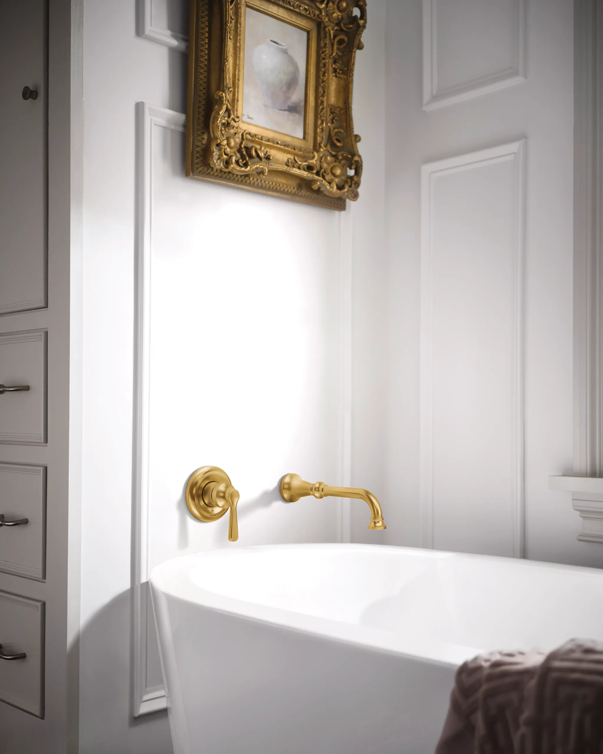 Colinet Chrome one-handle non diverter wallmount tub filler