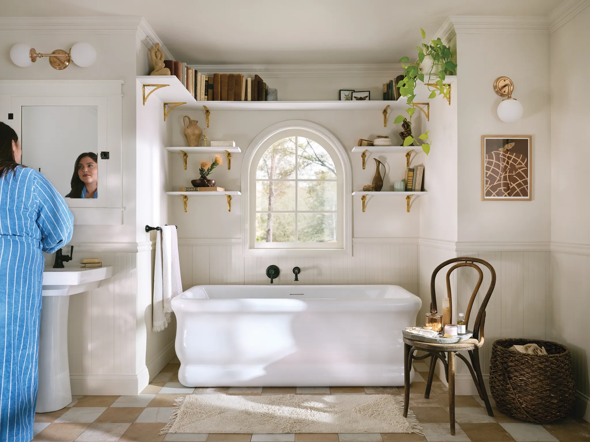 Colinet Chrome one-handle non diverter wallmount tub filler