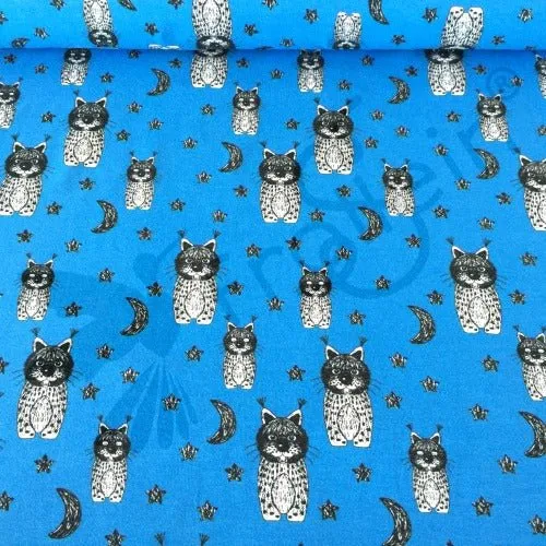 Cotton Jersey - Lynx - Blue