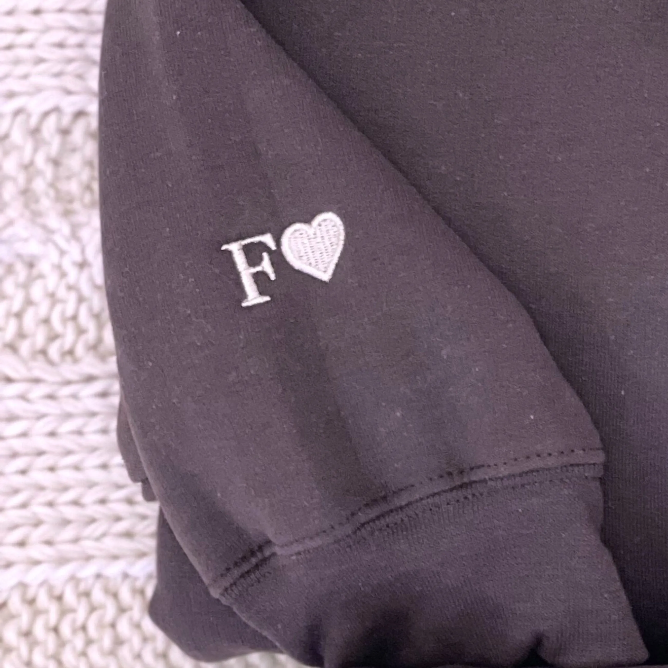 Custom Embroidered Date and Initial Hoodie, Personalized Roman Numeral Hoodie, Custom Couple Hoodies for Anniversary Valentine's Day Gifts