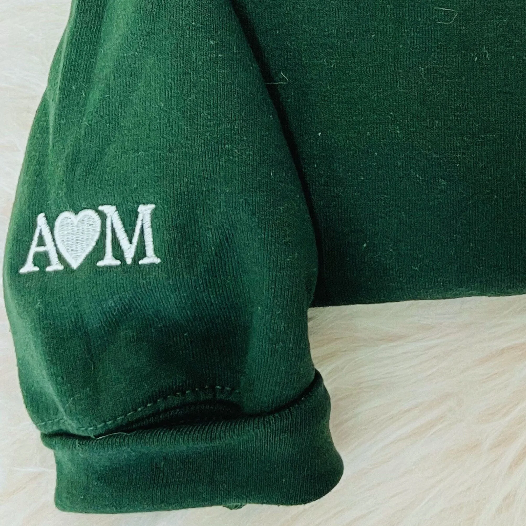 Custom Embroidered Date and Initial Hoodie, Personalized Roman Numeral Hoodie, Custom Couple Hoodies for Anniversary Valentine's Day Gifts