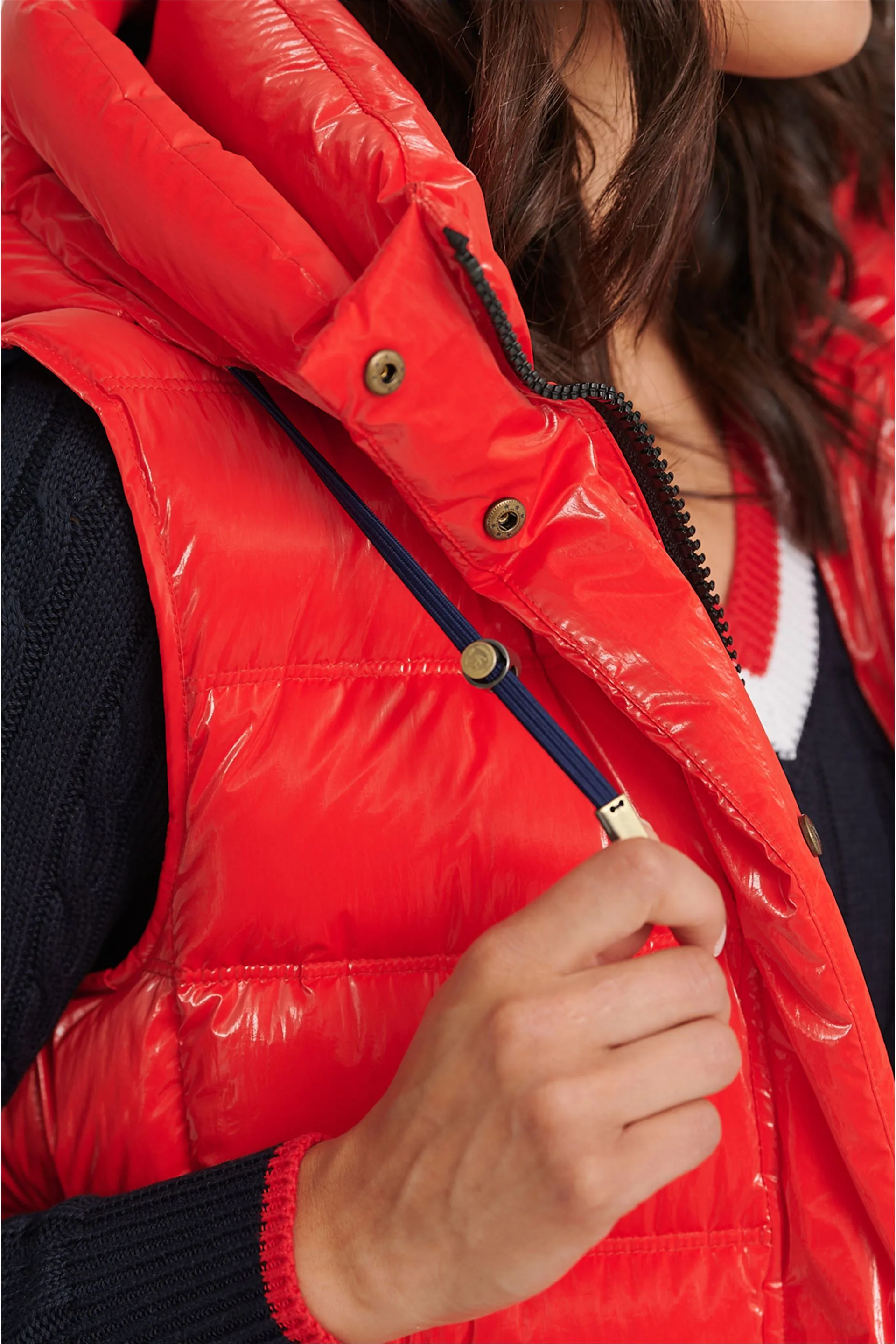 DAKOTA WOMAN LONG VEST ROJO