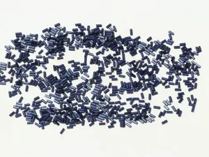 Dark Blue Opaque Pipe / Bugle Glass Seed Beads (Wholesale)