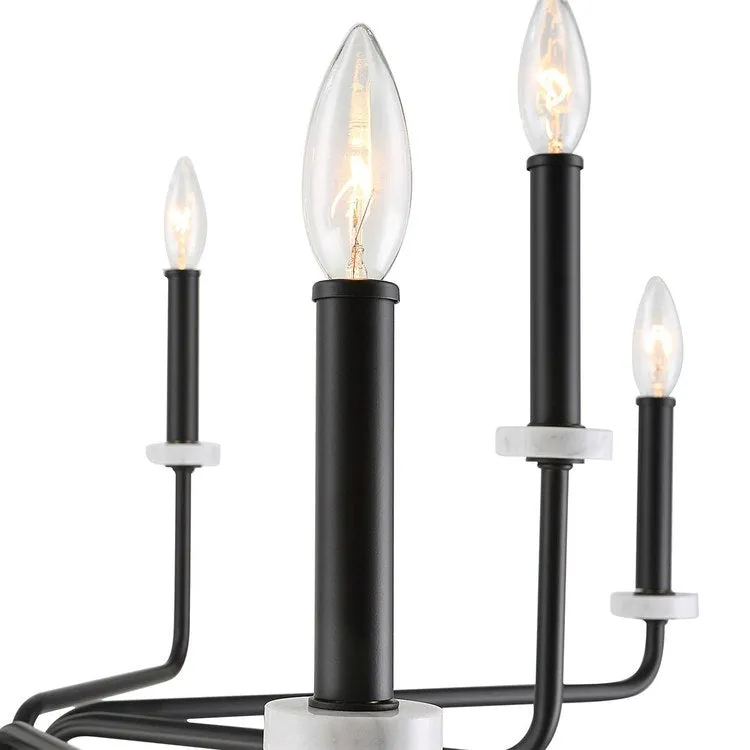 Ebony Elegance Eight-Light Chandelier