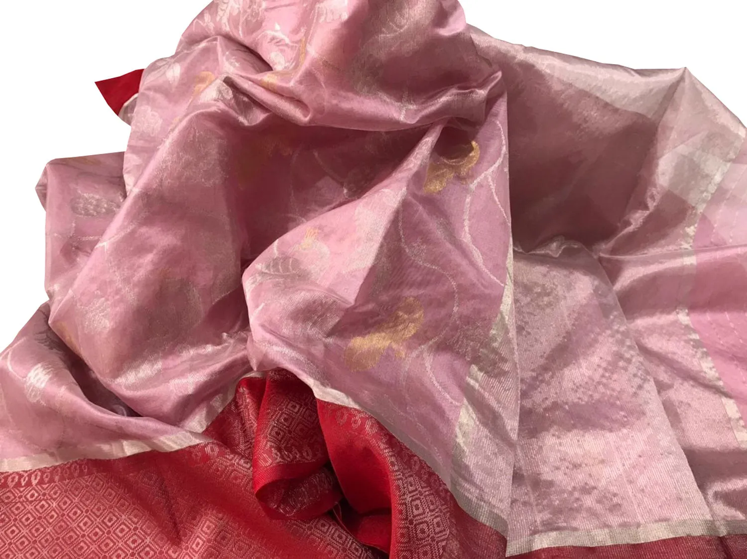 Elegant Pink Chanderi Handloom Silk Saree: A Timeless Classic