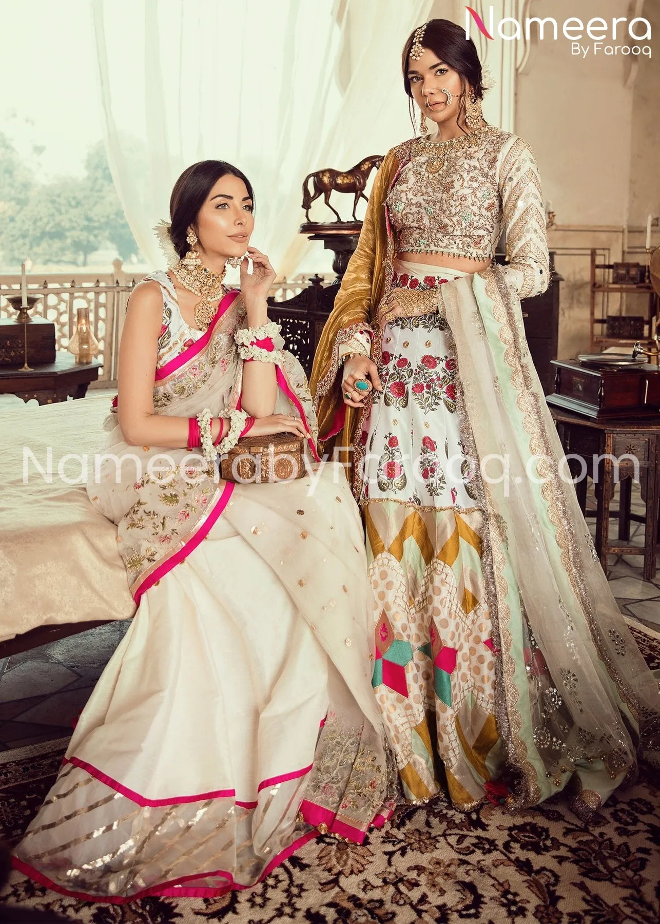 Elegant Wedding wear Pakistani Saree Style 2021 #PN115