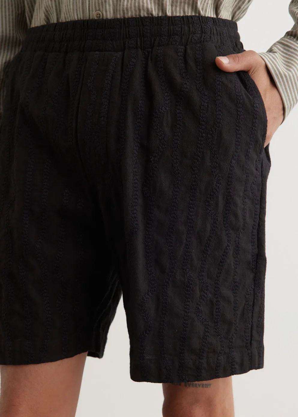Embroidered Smokestack Shorts