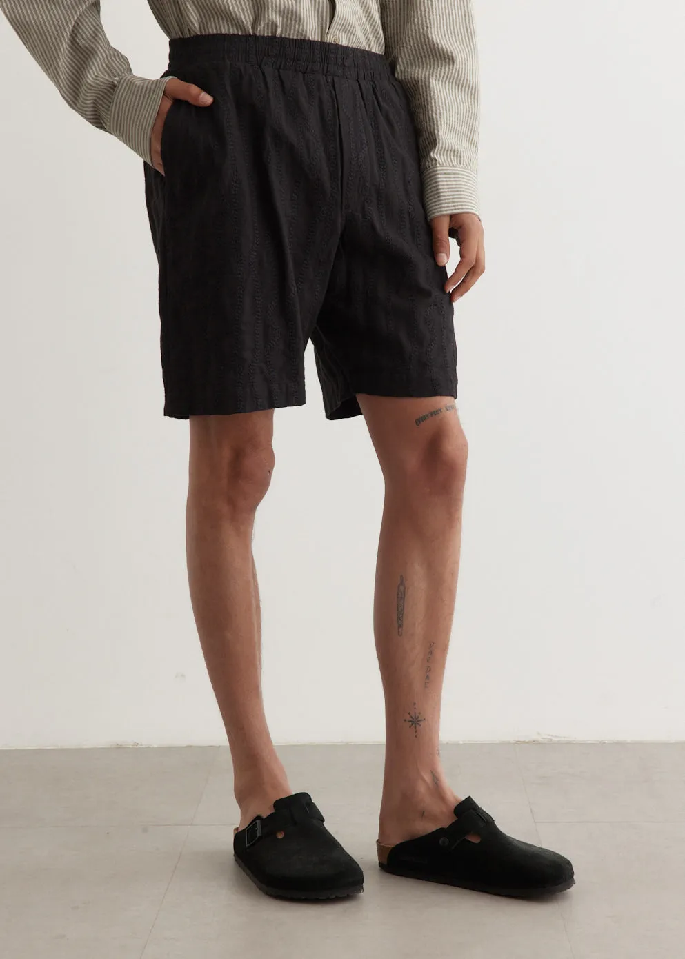 Embroidered Smokestack Shorts