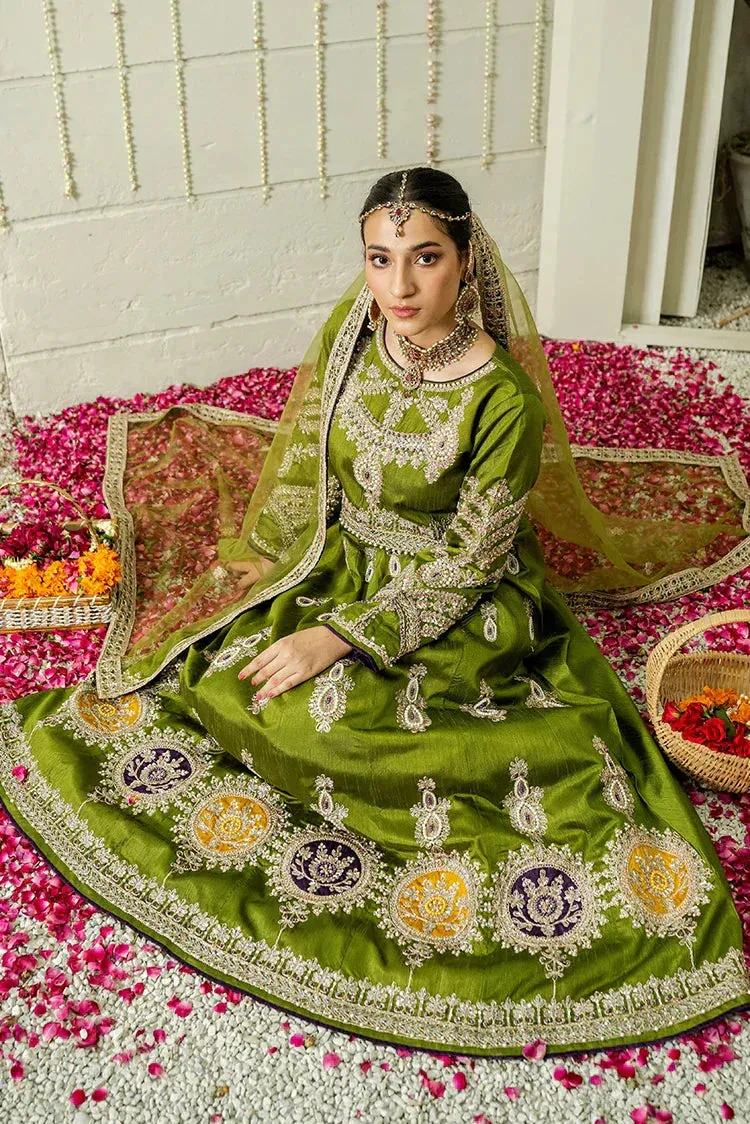 Emeralds - Embroidered Silk Festive Pret - Jade