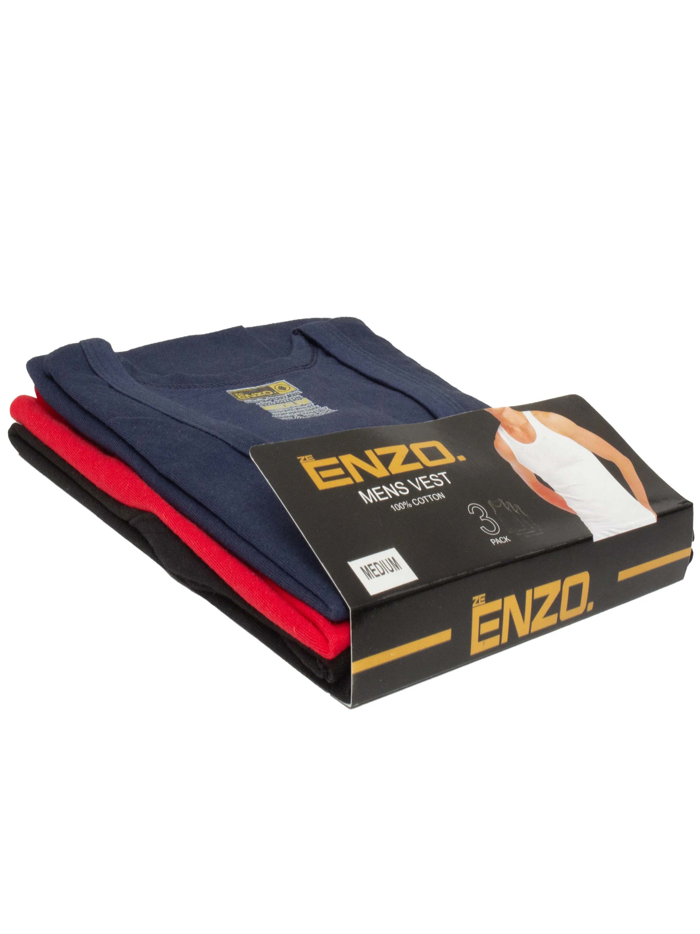 Enzo | Mens 3 Pack Vests