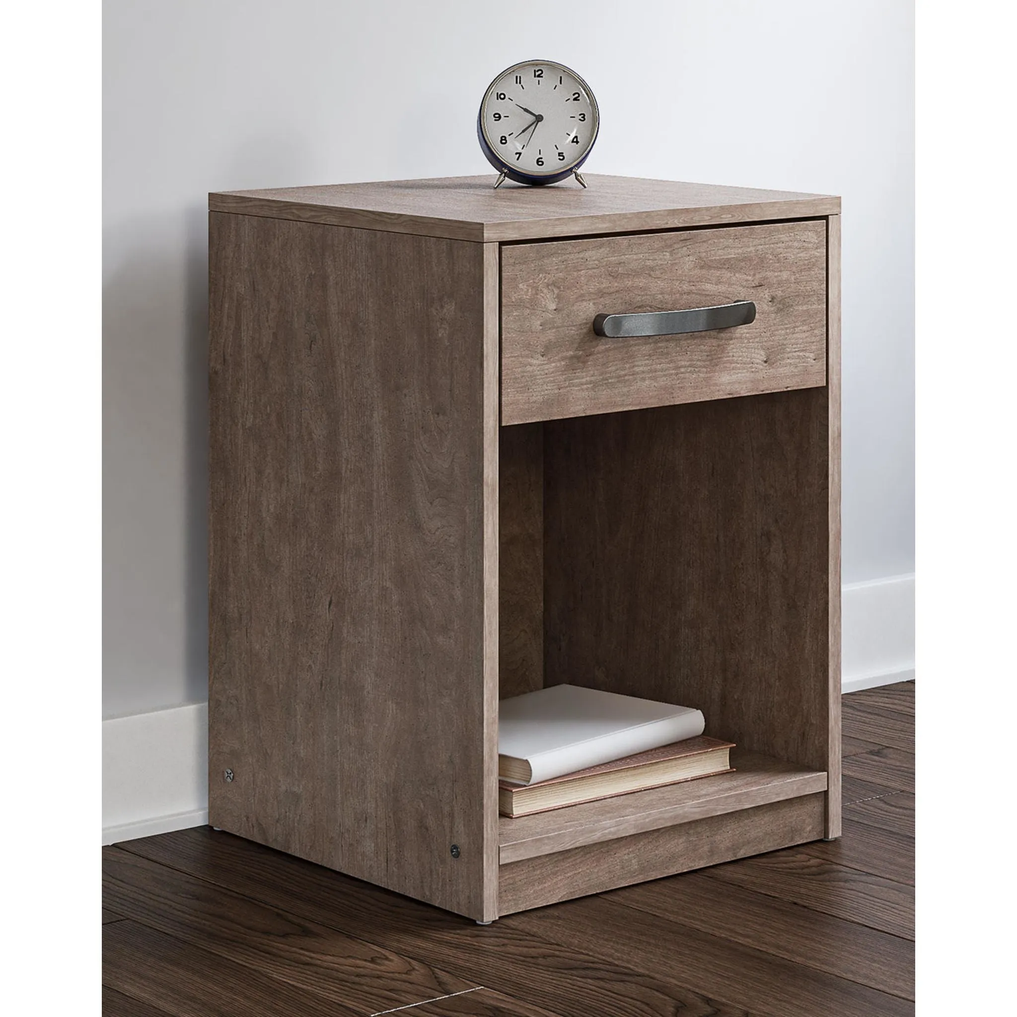 Flannia Nightstand - Black/Gray