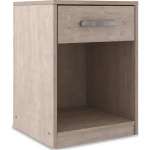 Flannia Nightstand - Black/Gray