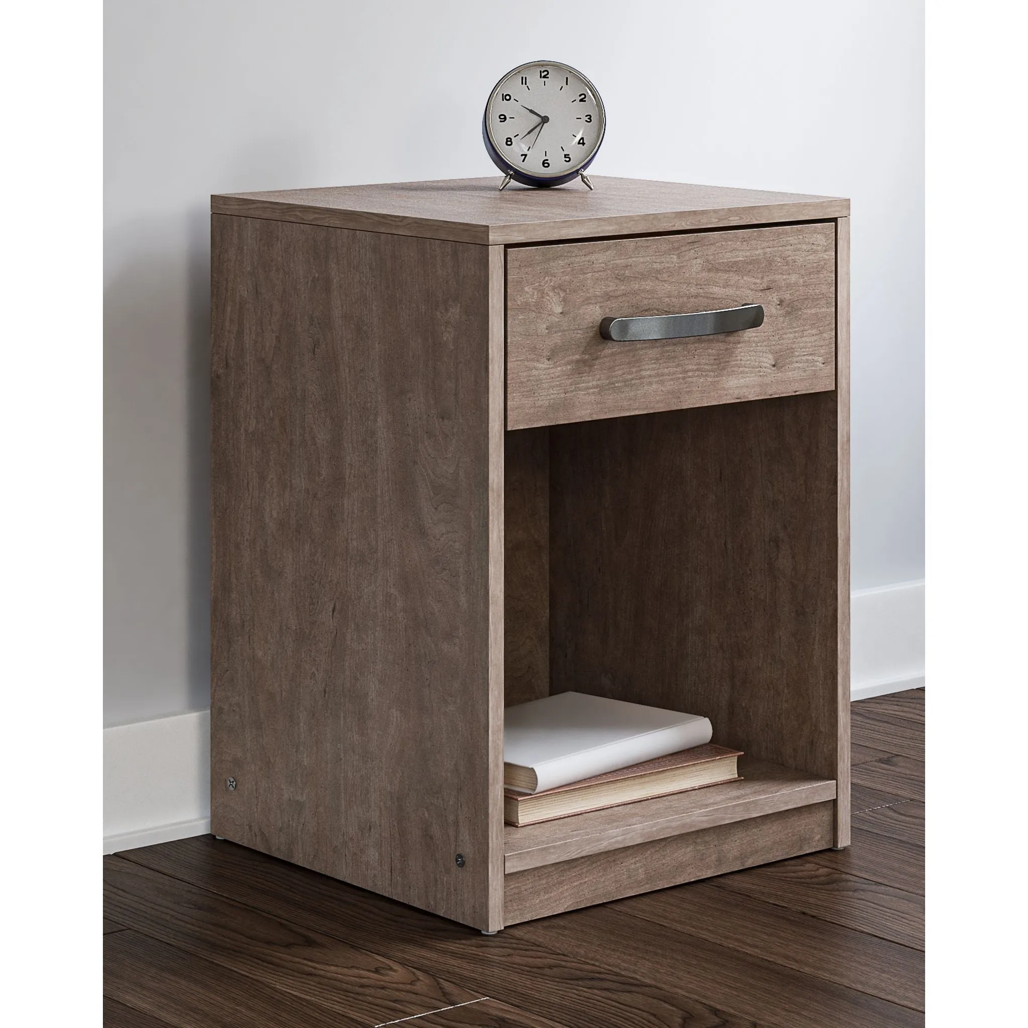 Flannia Nightstand - Black/Gray