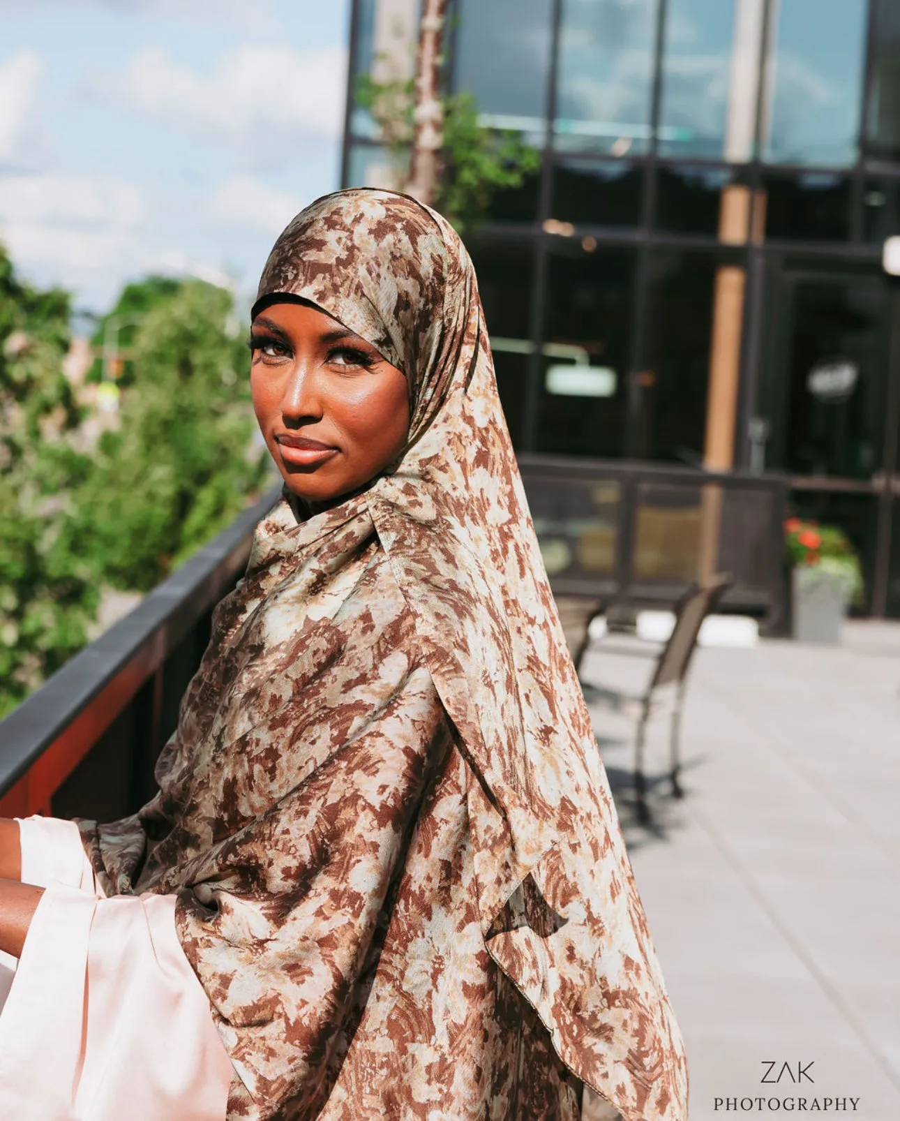 floral Maxi printed hijab
